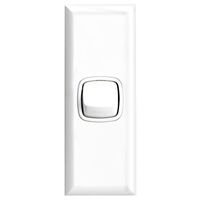 Excel - Architrave rocker switch - Single Pole Double Throw - 1 gang 2 way 10A 240V a.c. white