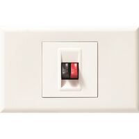 Excel - Speaker outlet 1 gang gloss white