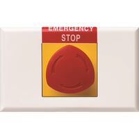 Excel - Special application device - Emergency switch stop horizontal mushroom 240V a.c. gloss white