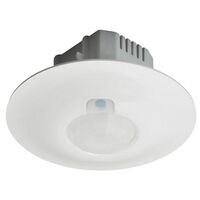 Sensor for passageways with natural light - ceiling mounted PIR vacancy/occupancy all load 3 wire with override IP20 240V a.c. 8m DIA