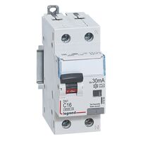 DX³ - RCBO 2P 6kA - A Type 30mA 230V a.c. - neutral on right hand side 1P+N 16A 2 module