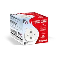 Legrand 240V Wired RF Wireless Photoelectric Flush Mount Smoke Alarm