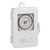 Analogue time switch 24 hour program 20A - with 500 hours working reserve 4 time switch - 4QTB with IP53 enclosure