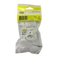 HPM 10A 3 Pins Side Entry Plug Top White