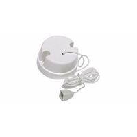 HPM Standard 10A 1 Gang Vertical Ceiling Switch Cord Pull Round White