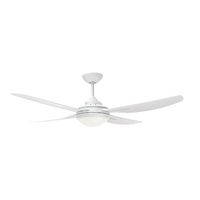 HPM Serene 4 Blade AC Ceiling Fan with Light 1320mm 52in White