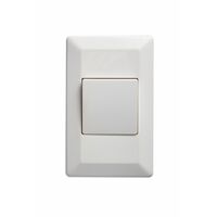Como - Vertical Single Pole Double Throw - rocker Switch 1 gang 10A 240V a.c. white