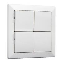 Como - Vertical switch 3 gang 10A 240V a.c. with red line white