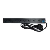 HPM General Purpose 8 Outlet 175J Surge Protected Powerboard Charcoal