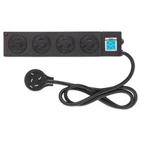 HPM General Purpose Child Safe 4 Outlet 175J Surge Protected Powerboard Black