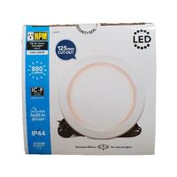 HPM DLI 7W 880lm LED Cool White Dimmable Downlight with Integrated Driver 125mm White