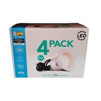 HPM DLI 5W 515lm LED Cool White Dimmable Downlight with Integrated Driver 70mm White - Pack of 4