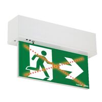 Dynamex LED Exit Sign - single sided running man right with lithium battery