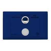 Excel Life - Medical - Common plate - Horizontal RCD plate 10mA - with power available - antimicrobial & chemical resistant RCD switch with circuit ID - blue