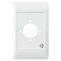 Excel Life - Medical - Common plate - Vertical gas outlet plastic coverplate - antimicrobial & chemical resistant 1 gang white suitable for Hoslab gas