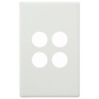 Excel Life Switch Coverplate 4 Gang Gloss White