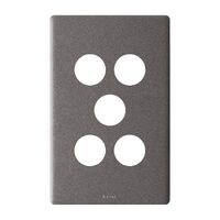 Excel Life EM Series Grid & Plate 5 Gang Urban Grey