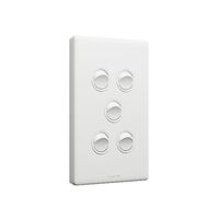 Excel Life 16A 2 Way Single Pole Double Throw Vertical Rocker Switch 5 Gang Matt White