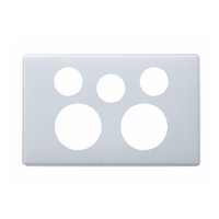 Excel Life Horizontal Double Powerpoint Coverplate with Extra Function Hole Ice