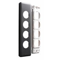 Excel Life Architrave Grid & Plate 4 Gang Urban Grey