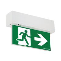 Edgelight LED Surface Mounted Exit Sign - single sided running man right with lithium battery - Galaxy
