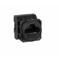Excel Life - RJ45 socket/mechanism Cat6 UTP 8 contacts black