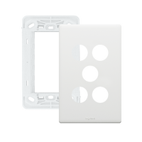 Excel Life Smart Grid & Plate for 1 Smart Switch / Dimmer and 2 Wireless Master Switch / Blind Switch Matt White