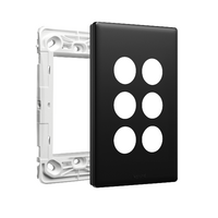 Excel Life Smart Grid & Plate for 3 Wireless Master Switch or Blind Switch Matt Black