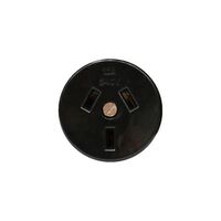 HPM 10A 3 Pins Plug Base for 2.5mm Panels Black