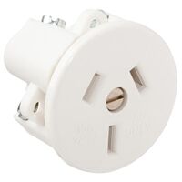 HPM 10A 3 Pins Plug Base for 2.5mm Panels White