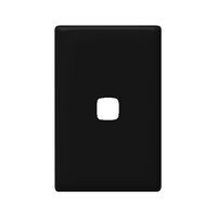 Linea - Grid & plate only 1 gang black