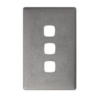 Linea - Coverplate 3 gang gun metal