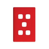 Linea Coverplate 5 gang saucy red