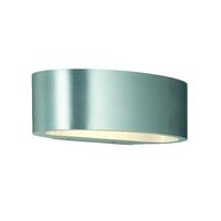 HPM Mika 7W 350lm LED Warm White Exterior Up / Down Wall Light Polished Silver
