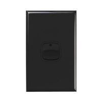 Excel - Vertical heavy duty rocker switch 1 gang 2 way double pole 40A 240V a.c. black