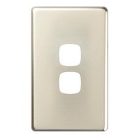 EXCEL - 2 Gang Switch Coverplate only - Stainless Steel