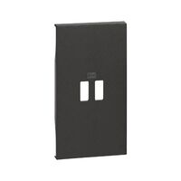 Living Now 2 Module Dual USB Charging Mechanism Cover Black