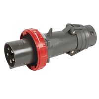 HYPRA - IEC industrial straight plug 3P+N+E 415V a.c. 63A grey