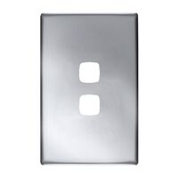 Linea - Coverplate 2 gang matt silver