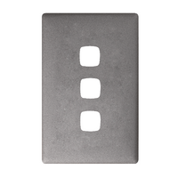 Linea - Coverplate 3 gang gun metal