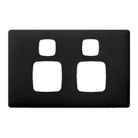 Linea - Powerpoint coverplate 2 gang asphalt