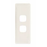 Linea - Architrave coverplate 2 gang white