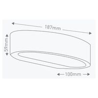 HPM Mika 7W 350lm LED Warm White Exterior Up / Down Wall Light Polished Silver