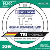 Nelson - Fluorescent T5 lamp Circular - 22W cool white 4000K 185mm