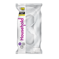 HPM Household 10A 3 Core 1.0mm² Piggyback Extension Lead 10m White