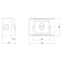 AQUA Life 16A IP66 Weatherproof Surface Mount 2 Gang Switch Limestone Grey