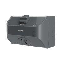 AQUA Life 10A IP53 Weatherproof Surface Mount Single Powerpoint Cement Grey