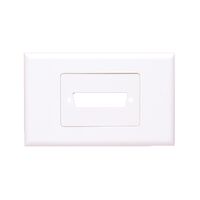 Excel - Phone, TV, data and AV grid & plate switch 1 gang computer D1 white