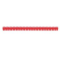 CAB3 - Markers for wiring 1.5 to 2.5 mm² numbers - colour code 1.5-2.5mm² red number 2 pack of 1200