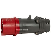 HYPRA - IEC industrial straight plug IP44 3P+E 415V a.c. 16A grey